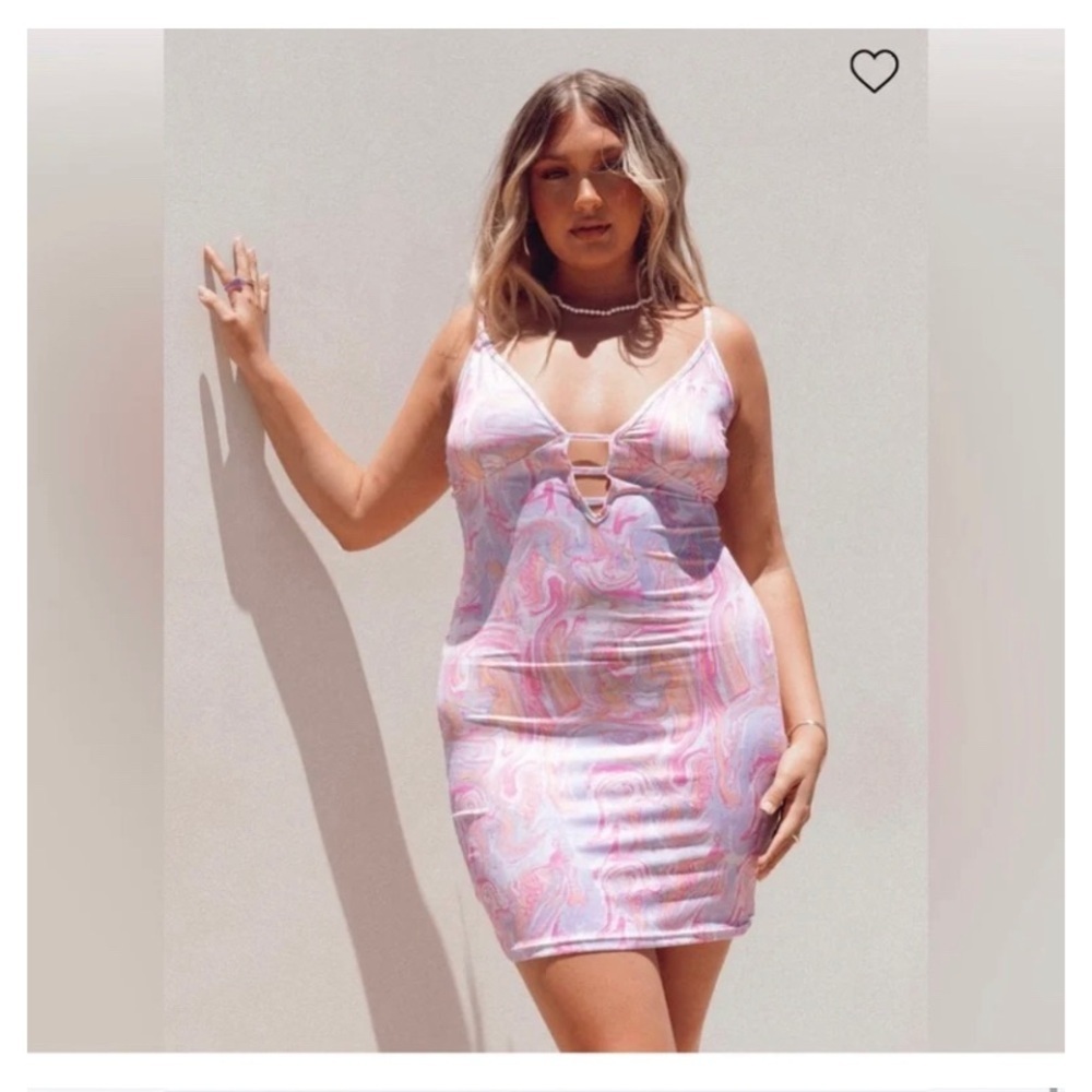 PRINCESS POLLY Pink Retro Dress